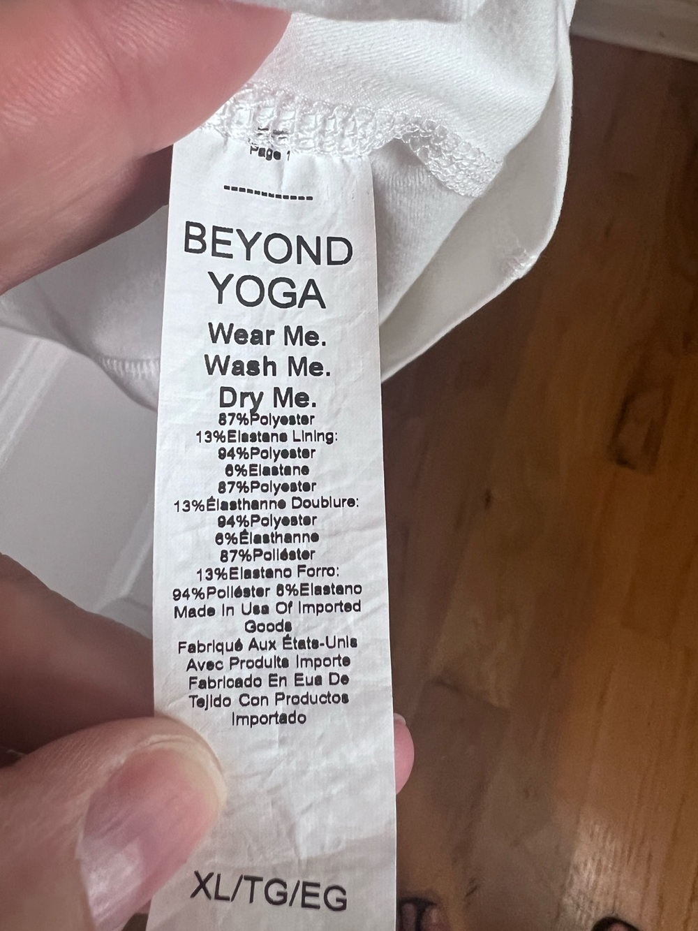 #852 NWOT Beyond Yoga Spacedye Movement Dress Cloud White XL Built In Shorts - Picture 9 of 9